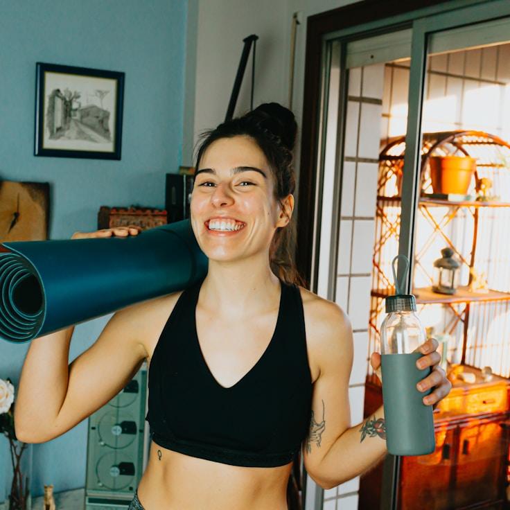 Weight training area with free weights and machines